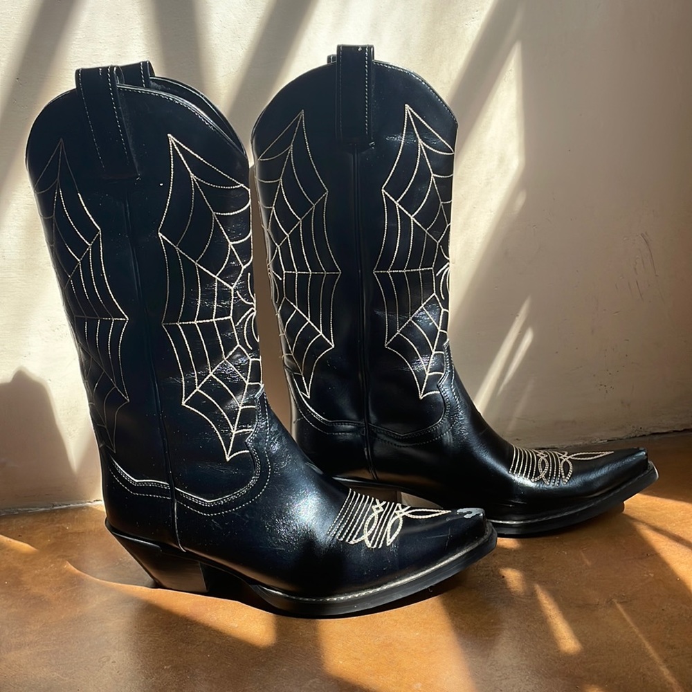 Jeffrey Campbell Black Widow Western Boots, size 9, lightly worn